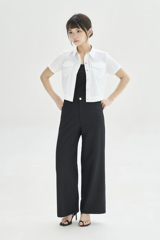 Black Straight Pants